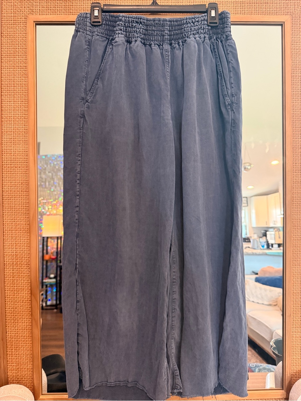 MOTHER The Bingo Fray Cropped Wide Leg Pants Medium - Picture 5 of 16